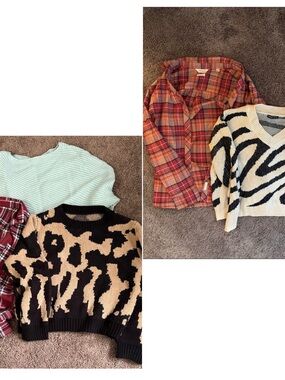 Medium Plaid Tops & Sweaters